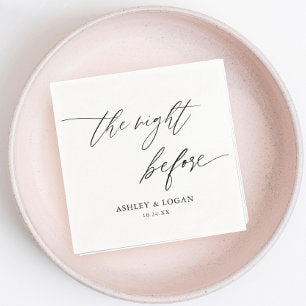 Rustic The Night Before Rehearsal Dinner Napkins