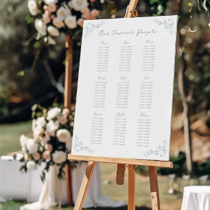 Rustic Vintage Floral Frame Wedding Seating Chart Foam Board