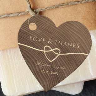 Rustic Wood Wedding Favor Tags