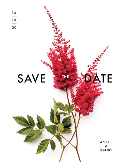 Blooming Red Save The Date Cards by Novi A.