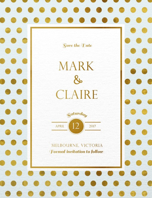 Polkadot Roses Save The Date Cards by Phabo R.
