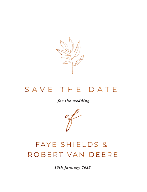 Rustic Leaves Save The Date Cards by Lauren D.