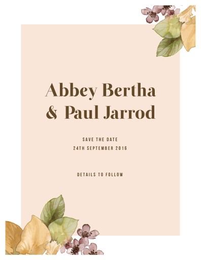 Blooming Day Save The Date Cards by Inggrid H.