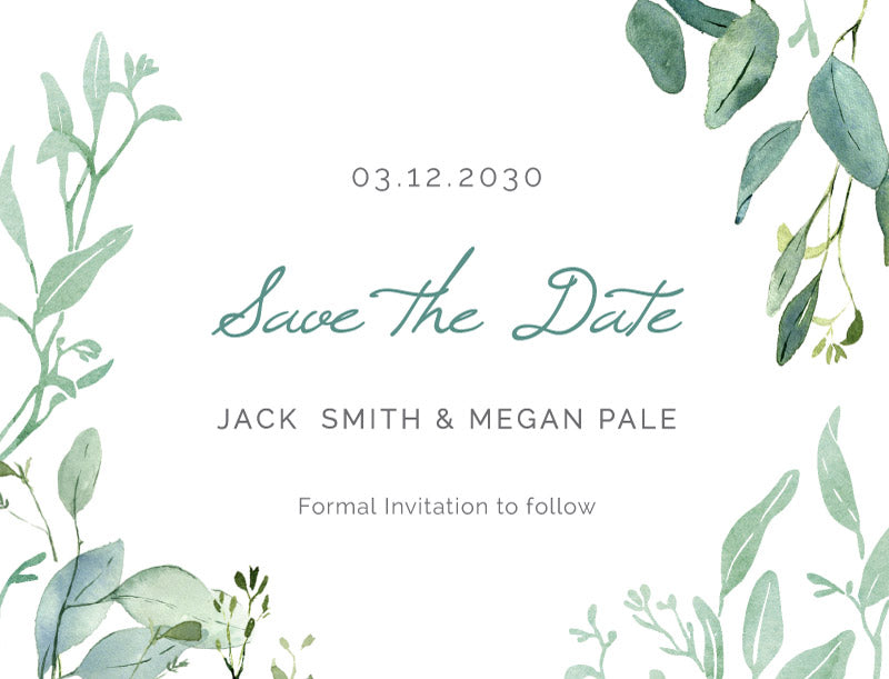 Botanical Geo Save The Date Cards by Heather P.