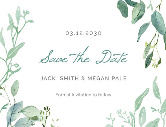 Botanical Geo Save The Date Cards by Heather P.