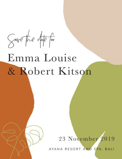 Tropical Camo Save The Date Cards by Demie L.