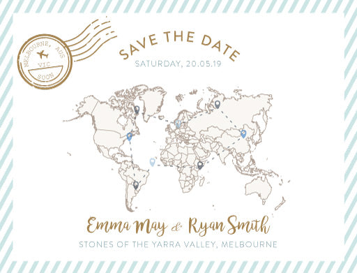 Lets Travel Together Save The Date Cards by Olivia C.