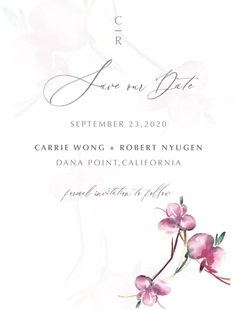 Oriental Romance Save The Date Cards by Esbee D.