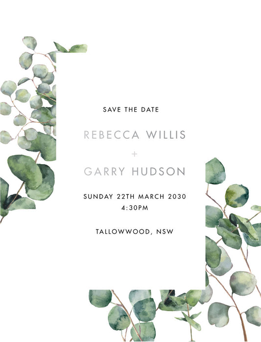 Eucalyptus Estate Save The Date Cards by Phabo R.
