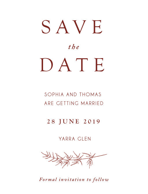 Winter Fire Save The Date Cards by Jamie L.