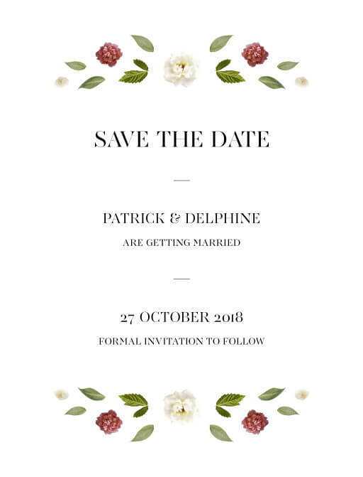 Delphine Rouge Save The Date Cards by Tenille R.