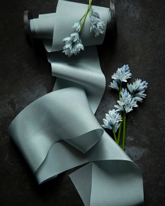 Sea Glass Blue Silk Ribbon