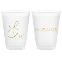 Monogrammed Wedding Cups