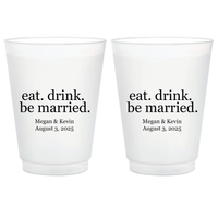 Eat. Drink. Be Married. Frosted Wedding Cups