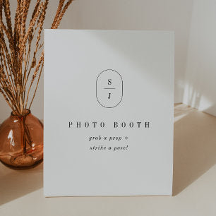 SHYLAH Boho Modern Simple Wedding Photo Booth Pedestal Sign