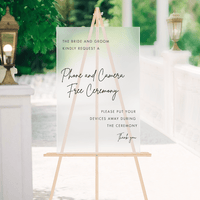 Phone and Camera Free Ceremony Sign