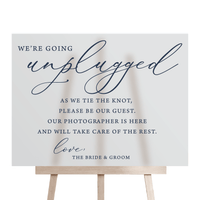 We're Going Unplugged Ceremony Sign