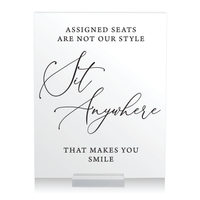 Sit Anywhere Wedding Ceremony Sign