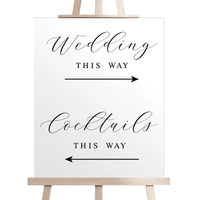 Wedding & Cocktails Directional Ceremony Sign