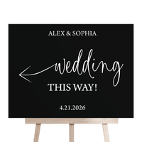 Wedding This Way Directional Ceremony Sign