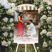 Custom Photo Welcome Sign for Wedding