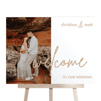Wedding Welcome Sign with Photo