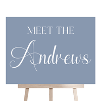 Meet The Couple Wedding Welcome Sign