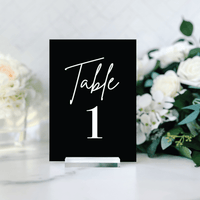 Modern Wedding Table Numbers