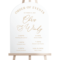 Modern Order of Events Sign