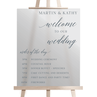 Classic Order of The Day Welcome Sign
