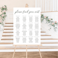 Please Find Your Seat Wedding Seating Chart