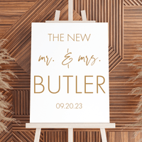 The New Mr. & Mrs. Wedding Welcome Sign