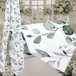 Silver Sage Eucalyptus Greenery Wedding White Neck Tie