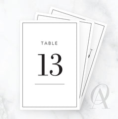 Bodoni Font Numbers Digits Border Table Heading