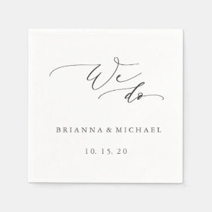 Simple Elegant Calligraphy We Do Wedding Napkins