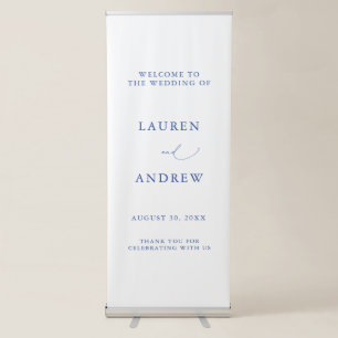 Simple Elegant Minimalist Welcome to Our Wedding Retractable Banner