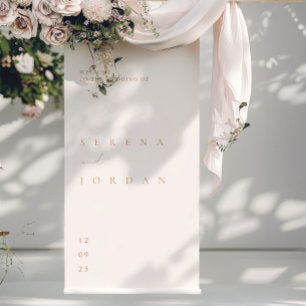 Simple Minimalist Elegant Wedding Welcome Poster