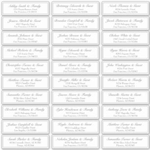 Simple Script Wedding Guest Names Address Sticker