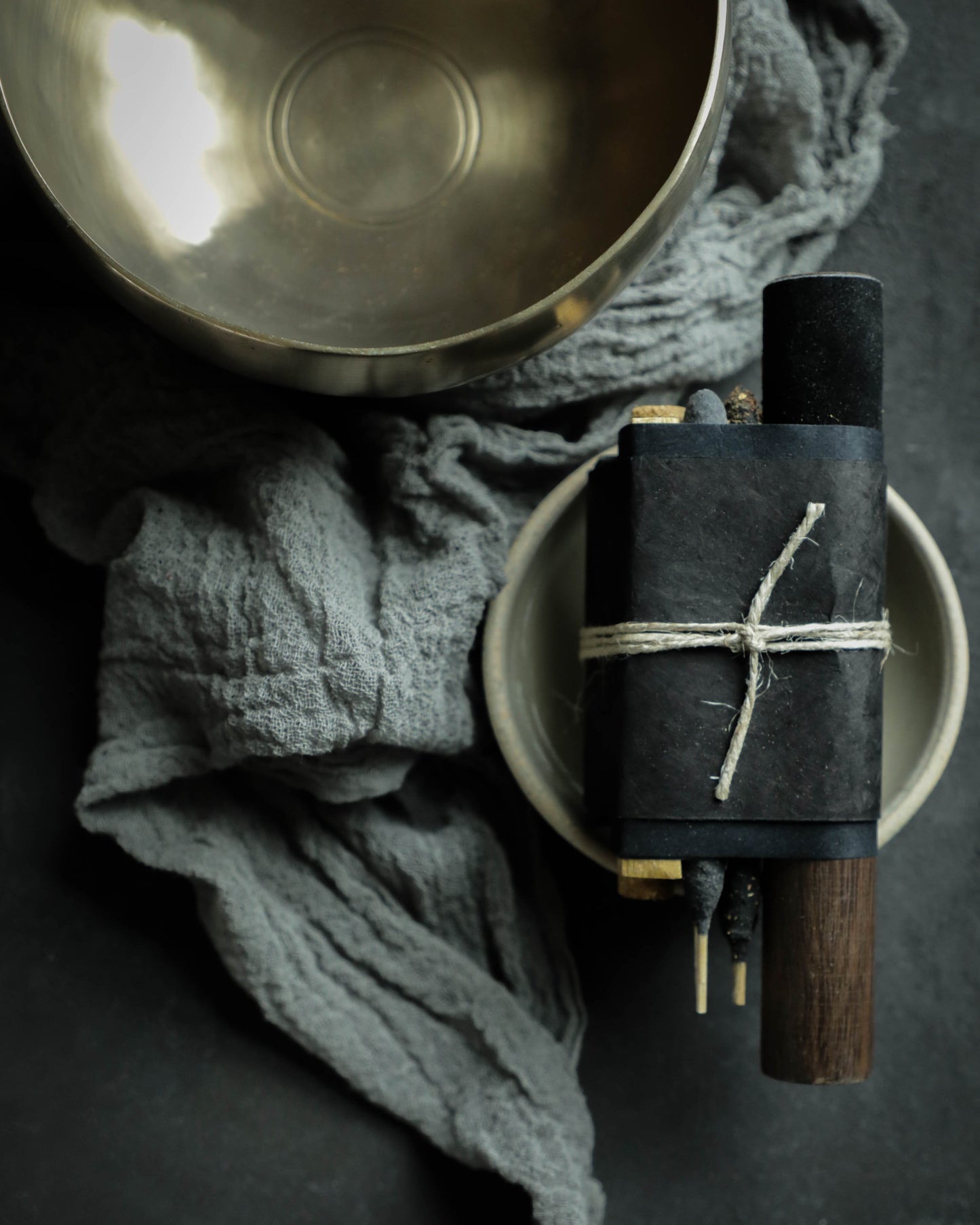 Charcoal Table Runner {Medium Weave}