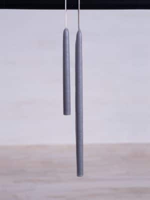 Skinny Taper Candles Mineral Gray
