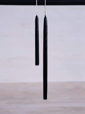 Skinny Taper Candles Slate Black