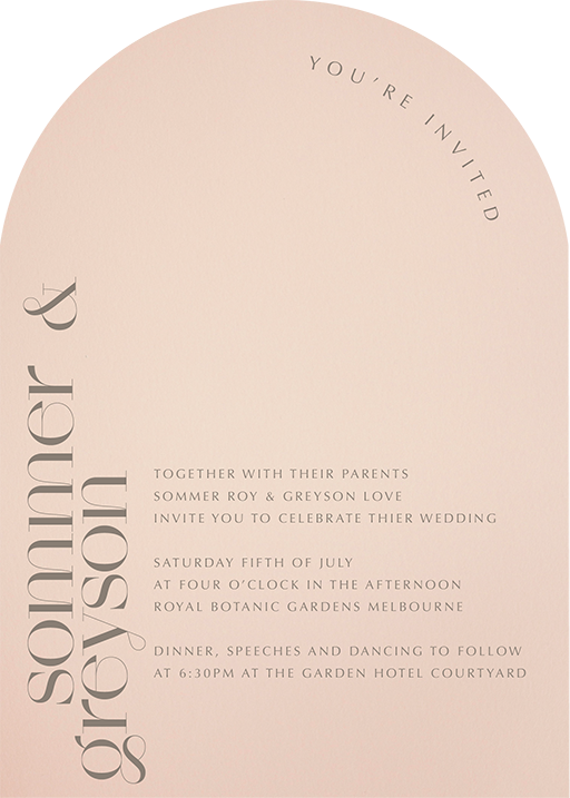 Sommer Wedding Invitations by Shab M.
