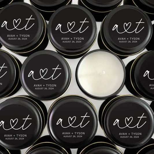 Soulmates In Script Candle Favor