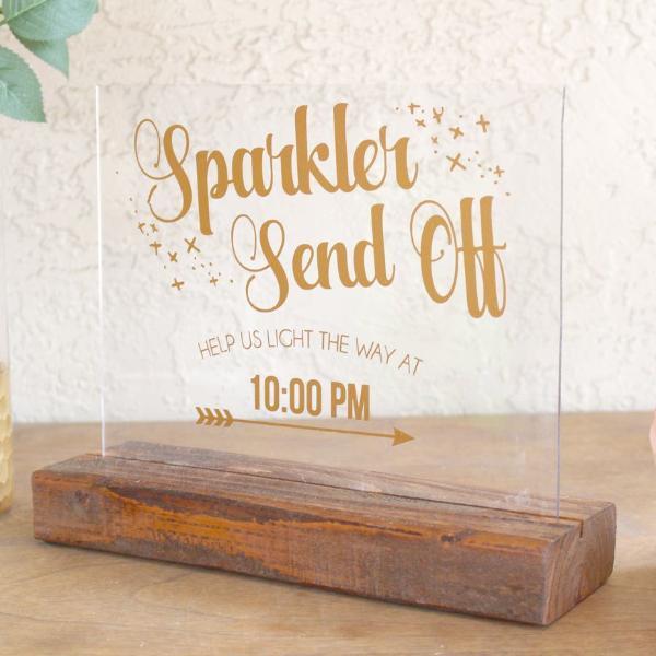 Sparkler Send Off Acrylic Wedding Sign