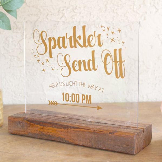 Sparkler Send Off Acrylic Wedding Sign