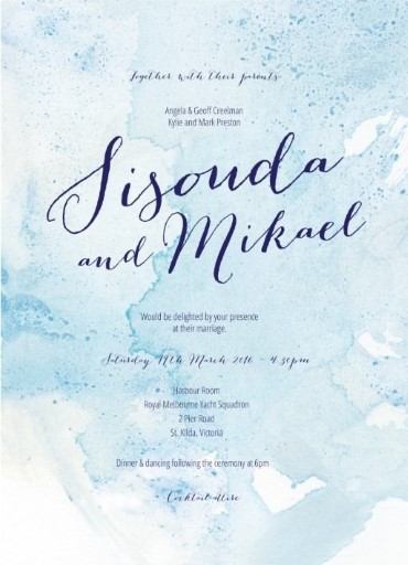 Splash Wedding Invitations by Amelia S.