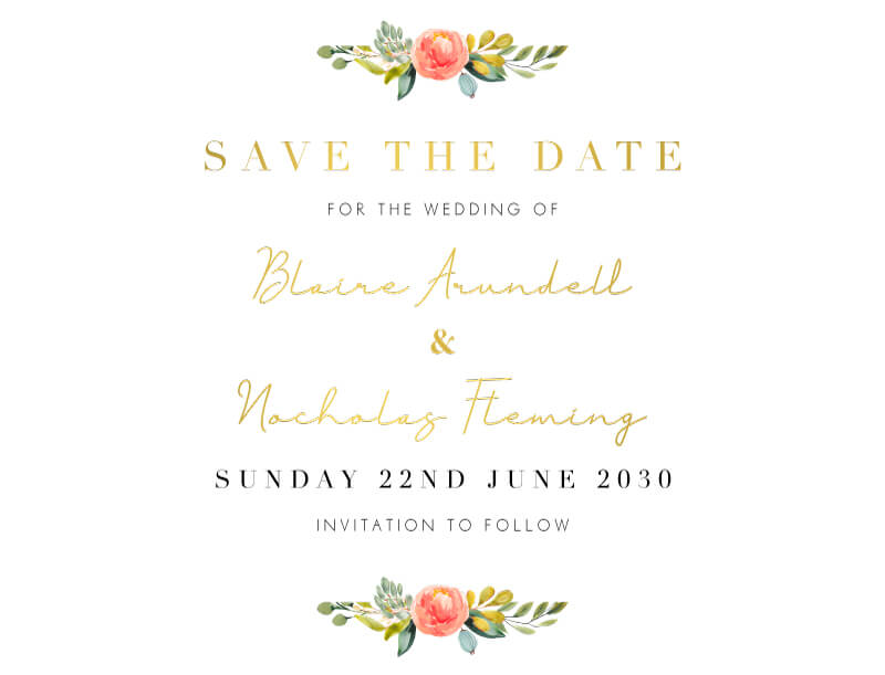 Spring Bouquet Save The Date Cards by Joy