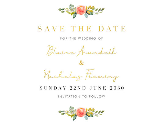 Spring Bouquet Save The Date Cards by Joy