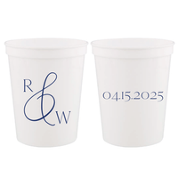 First Initials Wedding Stadium Cups