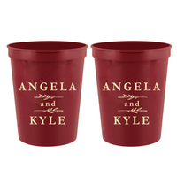 First Names Personalized Wedding Stadium Cups